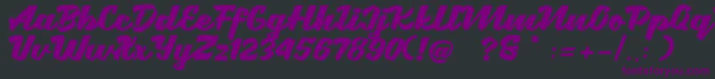 Brotha Script Font – Purple Fonts on Black Background