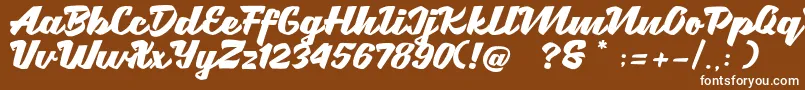 Шрифт Brotha Script – белые шрифты на коричневом фоне