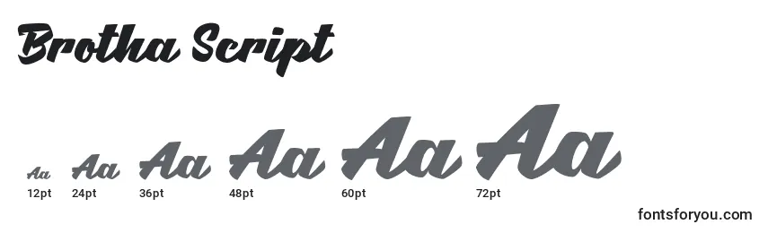 Brotha Script Font Sizes