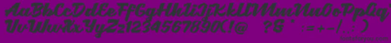 fuente Brotha Script – Fuentes Negras Sobre Fondo Morado