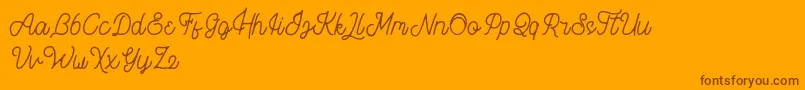 Brothen Font – Brown Fonts on Orange Background