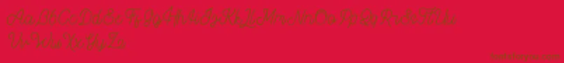 フォントBrothen – 赤い背景に茶色の文字