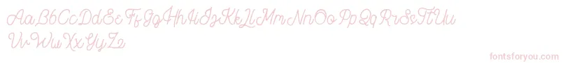 Brothen-Schriftart – Rosa Schriften auf weißem Hintergrund