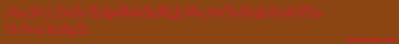 Brothen Font – Red Fonts on Brown Background