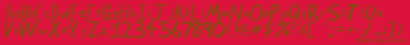 Seattleavenue Font – Brown Fonts on Red Background