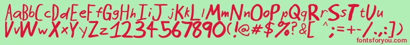 Seattleavenue Font – Red Fonts on Green Background