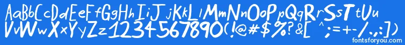 Seattleavenue Font – White Fonts on Blue Background