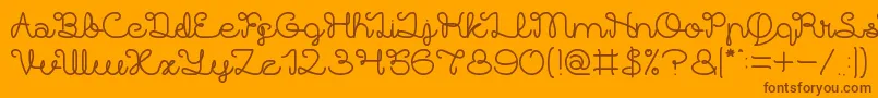 Brother Army-Schriftart – Braune Schriften auf orangefarbenem Hintergrund