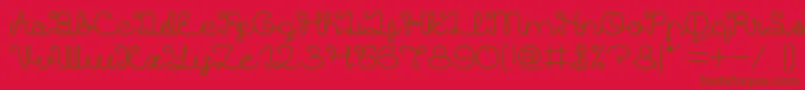 Brother Army-Schriftart – Braune Schriften auf rotem Hintergrund