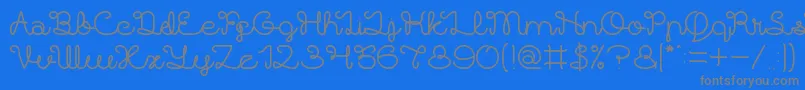 Brother Army-Schriftart – Graue Schriften auf blauem Hintergrund