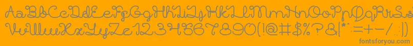 Brother Army Font – Gray Fonts on Orange Background