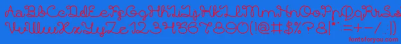 Brother Army Font – Red Fonts on Blue Background