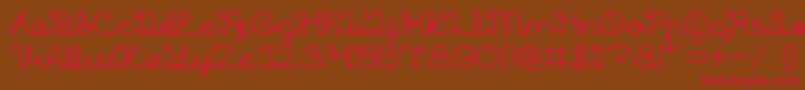 Brother Army Font – Red Fonts on Brown Background