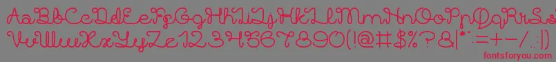 Brother Army Font – Red Fonts on Gray Background