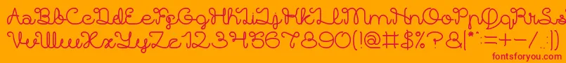 Brother Army Font – Red Fonts on Orange Background