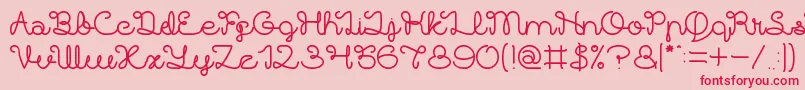 Brother Army Font – Red Fonts on Pink Background
