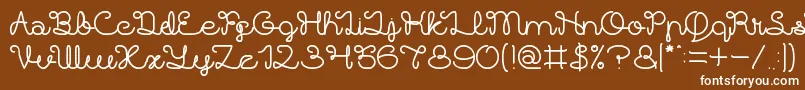 Brother Army-Schriftart – Weiße Schriften auf braunem Hintergrund