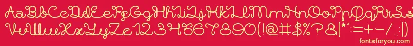 Brother Army Font – Yellow Fonts on Red Background