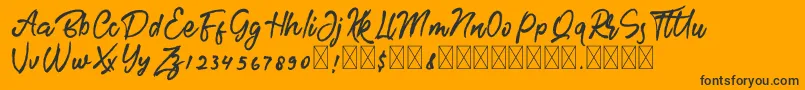 BrotherFree Font – Black Fonts on Orange Background