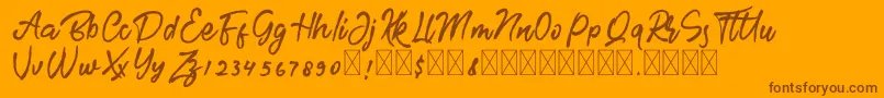 BrotherFree Font – Brown Fonts on Orange Background