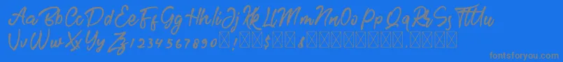 BrotherFree Font – Gray Fonts on Blue Background