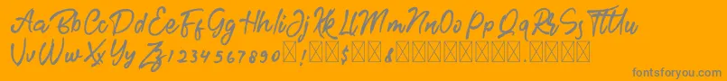 BrotherFree Font – Gray Fonts on Orange Background