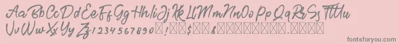 BrotherFree Font – Gray Fonts on Pink Background