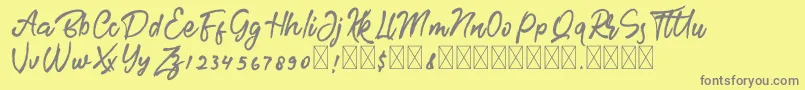 BrotherFree Font – Gray Fonts on Yellow Background