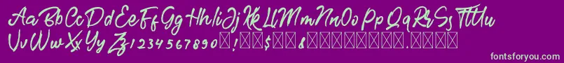 fuente BrotherFree – Fuentes Verdes Sobre Fondo Morado