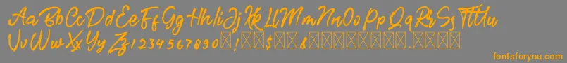 BrotherFree Font – Orange Fonts on Gray Background
