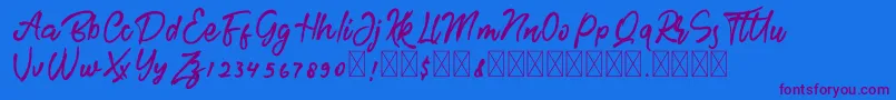 BrotherFree Font – Purple Fonts on Blue Background