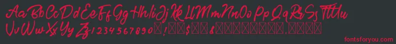 BrotherFree Font – Red Fonts on Black Background
