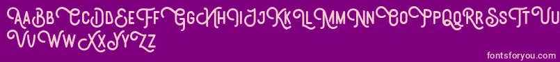 Brotherhood Demo Font – Pink Fonts on Purple Background