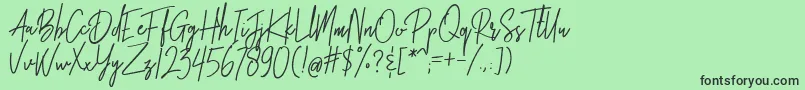 Fonte Brotherhood – fontes pretas em um fundo verde
