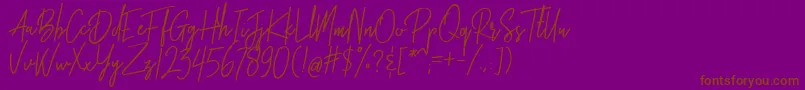 Brotherhood Font – Brown Fonts on Purple Background