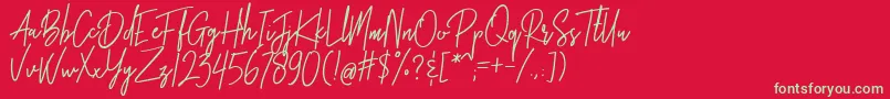 Brotherhood Font – Green Fonts on Red Background
