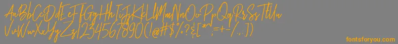 Brotherhood Font – Orange Fonts on Gray Background