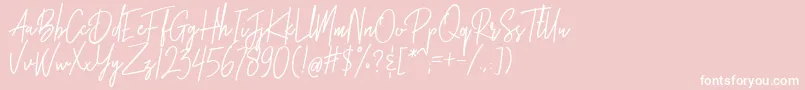 Brotherhood Font – White Fonts on Pink Background