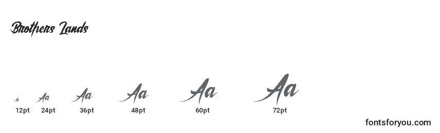 Größen der Schriftart Brothers Lands