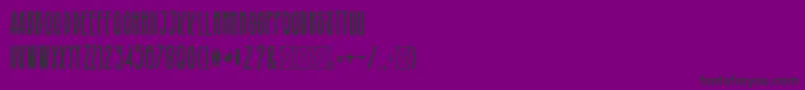 フォントBroughesnaro – 紫の背景に黒い文字