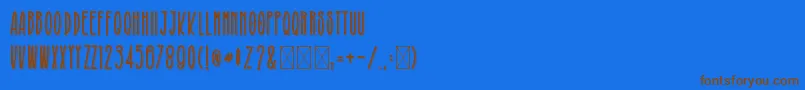 Broughesnaro Font – Brown Fonts on Blue Background