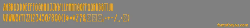 Broughesnaro Font – Orange Fonts on Gray Background