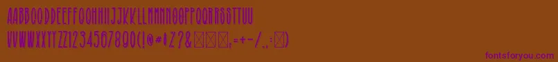 Broughesnaro Font – Purple Fonts on Brown Background