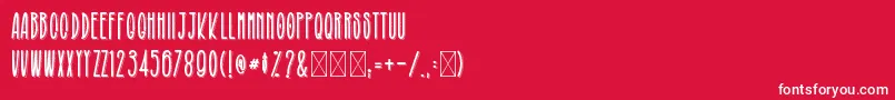 Broughesnaro Font – White Fonts on Red Background