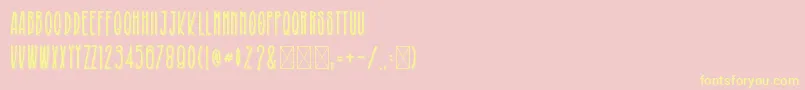 Broughesnaro Font – Yellow Fonts on Pink Background