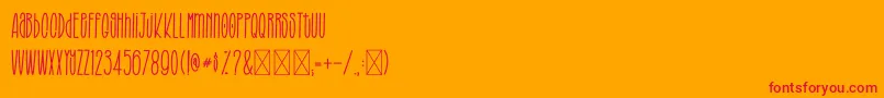 BROUGHTTHESTYLE Font – Red Fonts on Orange Background