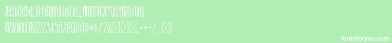 フォントBROUGHTTHESTYLE – 緑の背景に白い文字