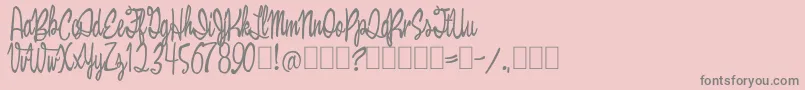 Шрифт Brown Bag – серые шрифты на розовом фоне