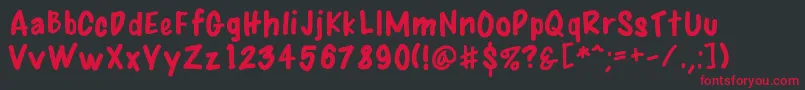 Bestmarker Font – Red Fonts on Black Background