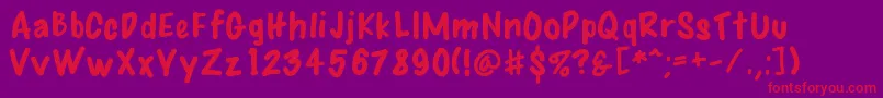 Bestmarker Font – Red Fonts on Purple Background